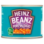 heinz baked beans & pork sausages 200g