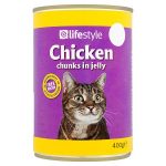 lifestyle cat food chicken chunks in jelly 55p 400g