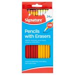 signature hb pencils with erasers 20pack