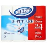 nicky soft touch toilet roll 24roll