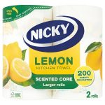 nicky maxi lemon kitchen towel 2roll