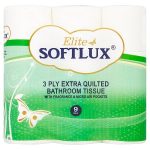 softlux 3 ply white toilet tissue 9roll
