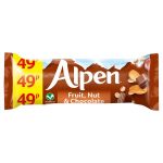 alpen fruit nut & chocolate bars 49p 29g
