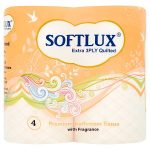 softlux 3 ply peach toilet tissue 4roll