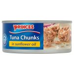 princes tuna chunks in sunflower oil 145g