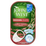 john west mackerel fillets spicy tomato 125g