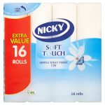 nicky soft touch toilet roll 16roll